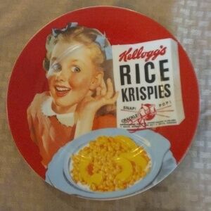 Vintage Kellogg Plate Rice Krispies